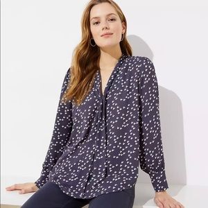 Hen Tie Neck Blouse